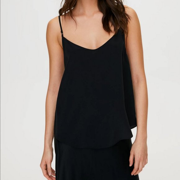 Aritzia under\wilfred Yellow Nostalgia Silk Camisole Size Small - Picture 5 of 6